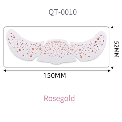 1pc Hot Stamping Freckles Makeup Sticker Metallic Radiation Golden Silver  Fake Freckles Temporary Tattoo Stickers Face Makeup