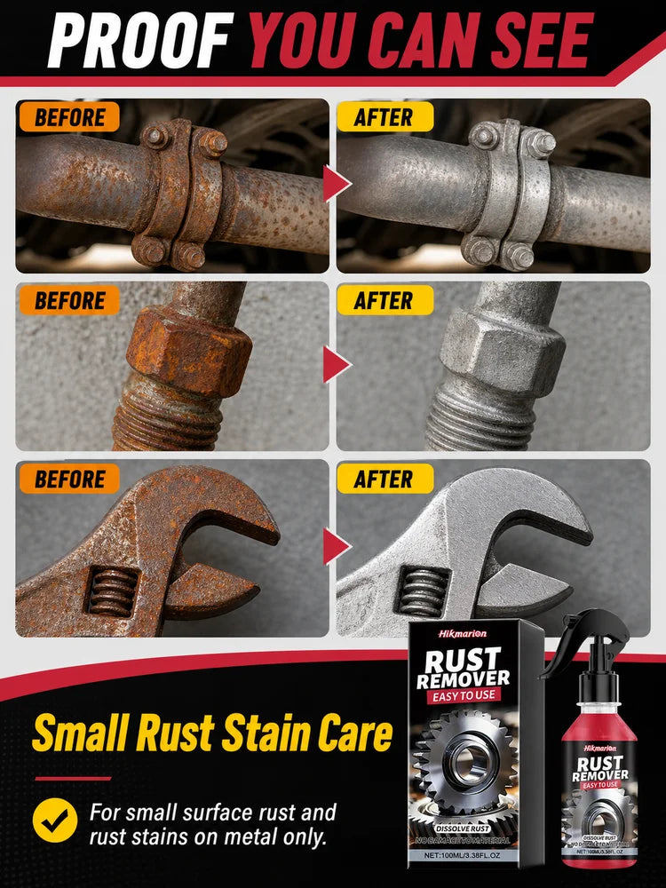 Multi Purpose Rust Converter Spray Lubricant and Degreaser for Rims Chains Metal Surfaces Cleaner Vehicle Supplies