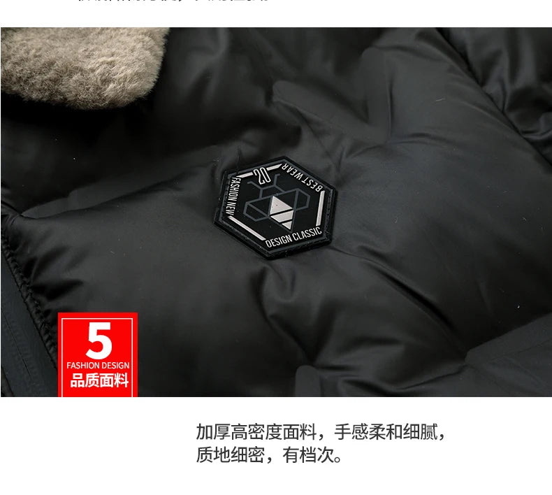 Men's Fashion Windbreaker Parka Coat Male Jacket Autumn Winter Overcoat Windproof Casual Warm Hombre New Streetwear Outdoors