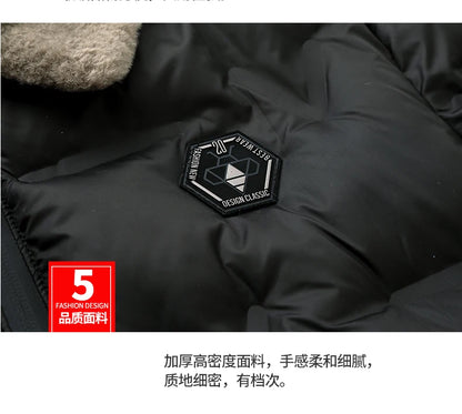Men's Fashion Windbreaker Parka Coat Male Jacket Autumn Winter Overcoat Windproof Casual Warm Hombre New Streetwear Outdoors