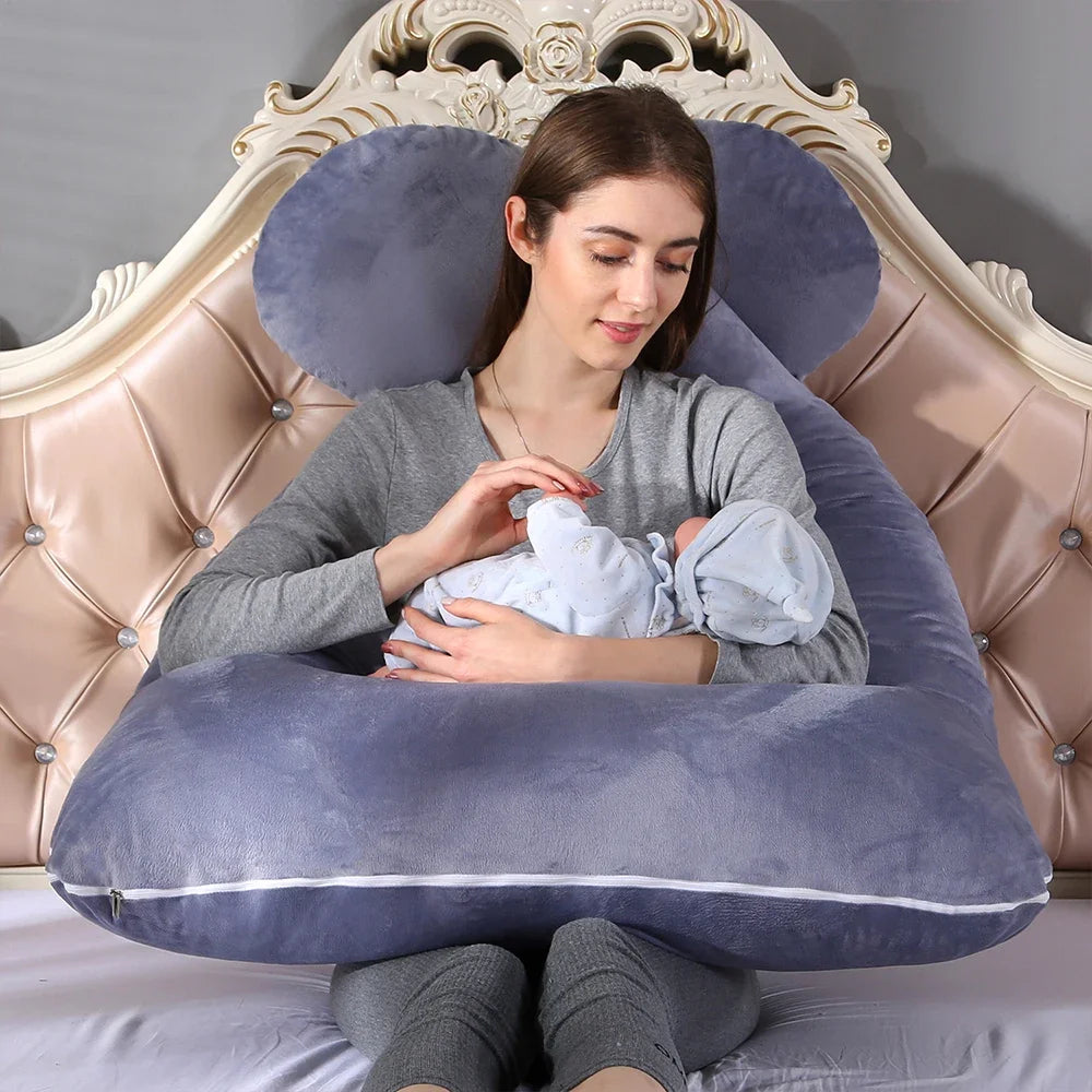 Pregnancy Pillow 130*70cm Sleeping Waist Pillow for Pregnant Women Nursing Pillow Breastfeeding Cushion for Women