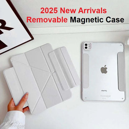 For 2026 iPad 12th A19 11th A16 Case Removable Magnetic Air11 13 M4 M3 Pro11 Pro12.9 Pro13 M2 M4 10 9th 10.2 10.9'' Air 4 5 10.5