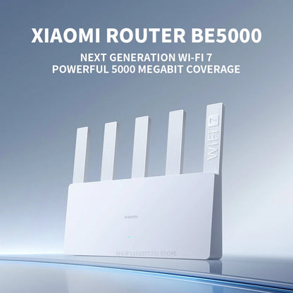 NEW XIAOMI Router BE5000 Wi-Fi 7 2.4/5GHz Dual-Frequency Mesh 2.5G High-Speed Network Port IPTV OFDMA Signal Amplifier Mi Home