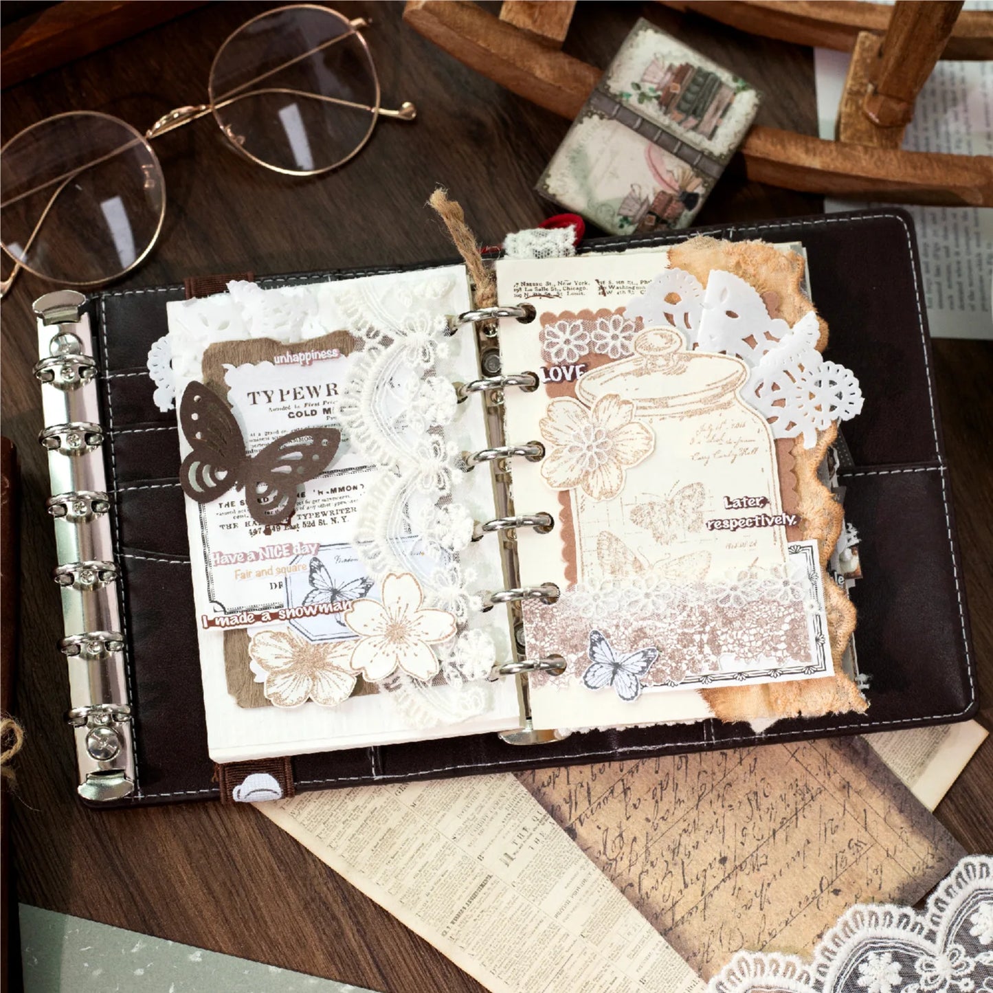 30pcs/lot Memo Pads Material Paper The Barren Dream Junk Journal diary Scrapbooking Cards Background Decoration Paper