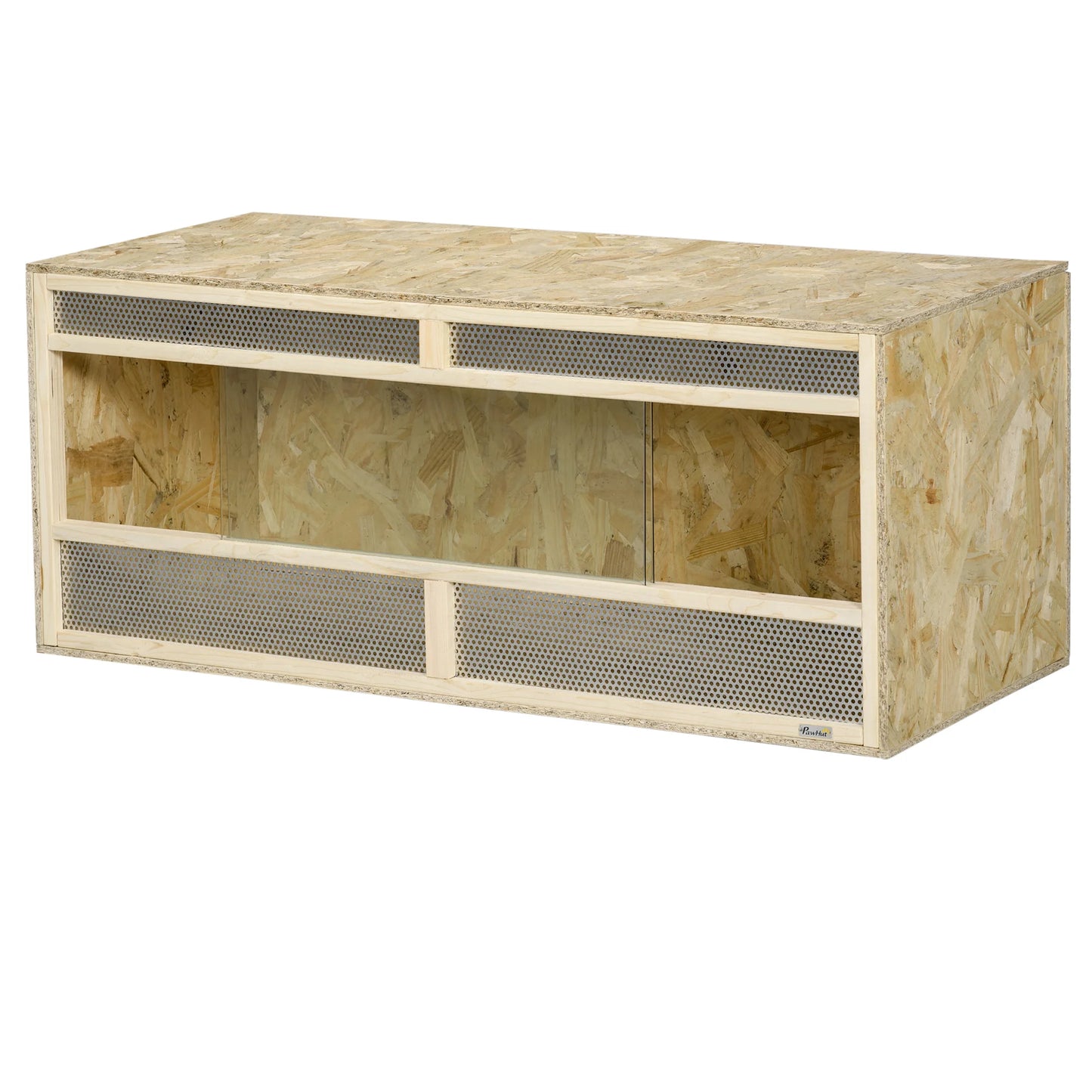 Drink OSB Terrarium for reptiles with glasses sliding door-120x50x50 cm natural