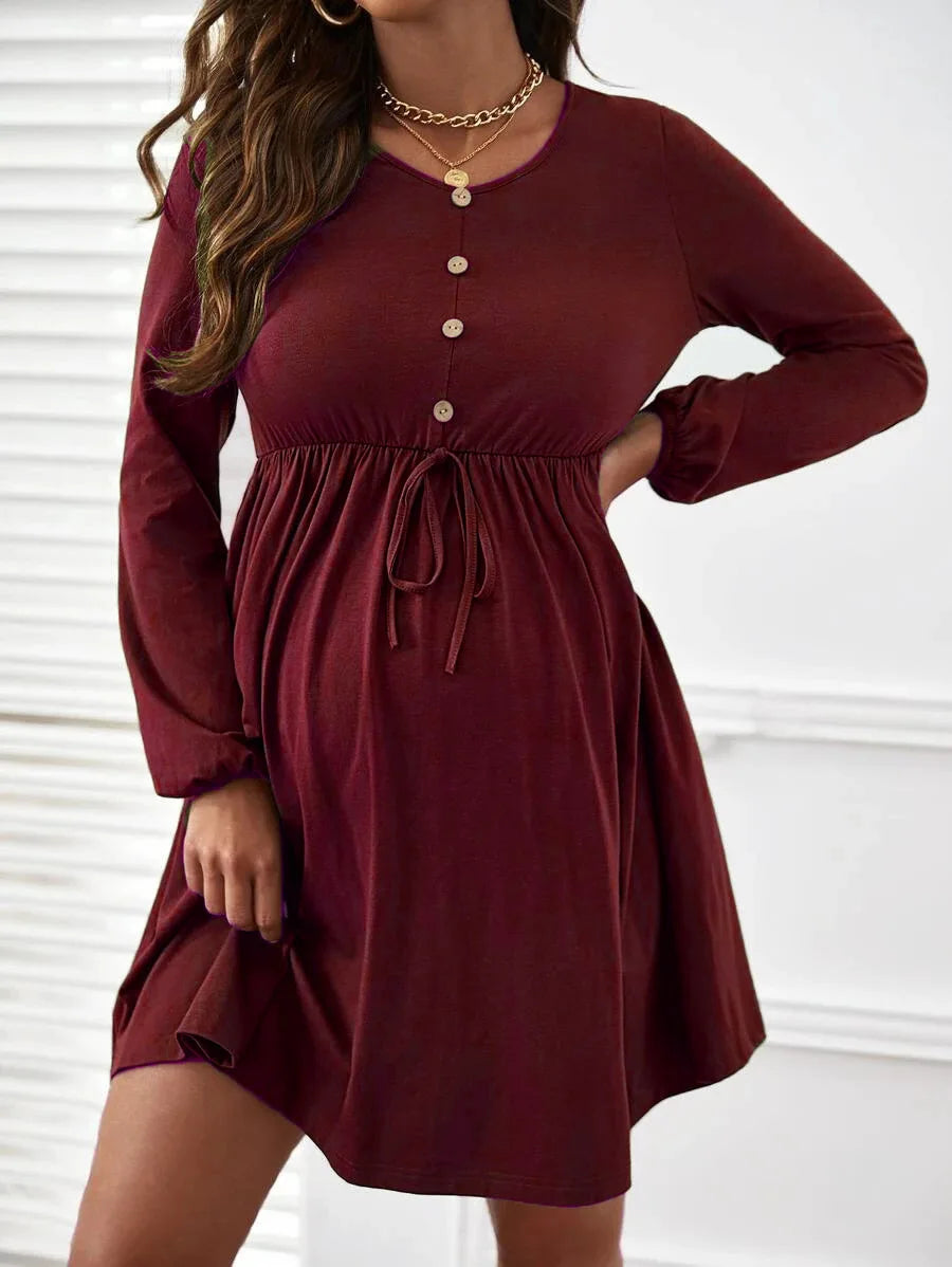 Maternity Dresses Photoshoot Women Clothes Summer Striped Short Sleeve Pregnant Button-down Casual Dress Fashion Shirt Clothing