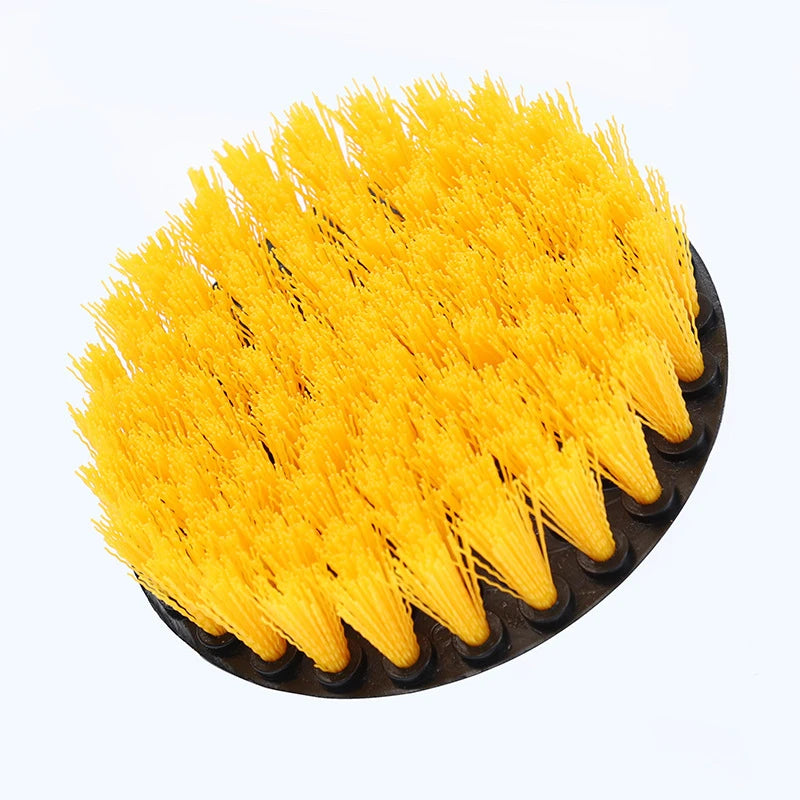 4'' Blue Electric Scrubber Brush Drill Brush Kit Plastic Cleaning Brush Tool for Car Tires Nylon Brushes Car Detailing
