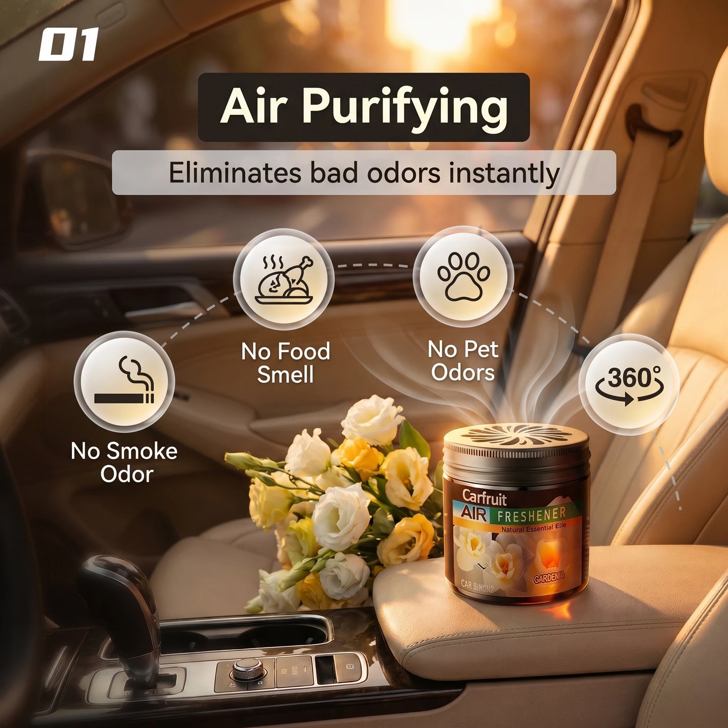Car Solid Fruit‑Scent Balm, Automotive Cologne Perfume, Long‑Lasting Car Interior Aromatherapy Ornament, Safe for Pregnant Women