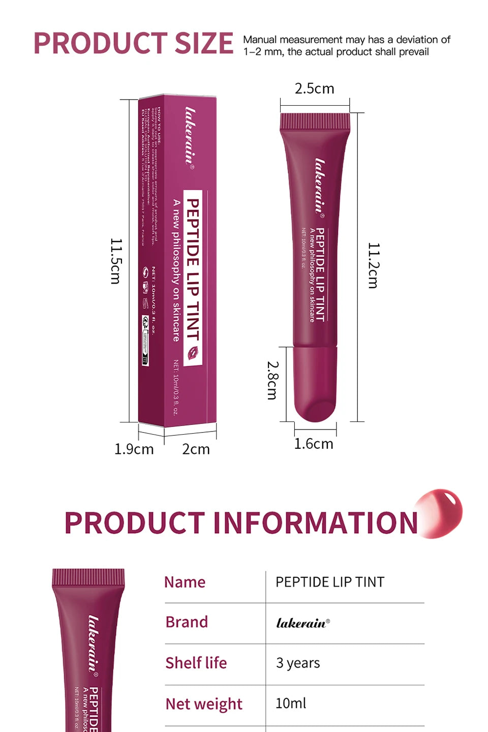 4pcs /set Moisturizing Lip Glaze Mirror Glass Long Lasting Lip Gloss Liquid Lipstick Makeup Glossy Lip Care Cosmetic