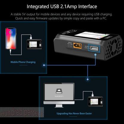 ToolkitRC M6D V3 Charger Black DC 500W Intelligent Dual Channel 1S 2S 3S 4S 5S 6S Toy Model Car Lithium Battery Fast Charging