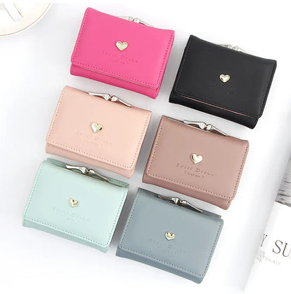 New Mini Short Women Wallets High Quality Coin Pocket Luxury Female Purses Card Holder Photo Holder Cute Wallet For Girls