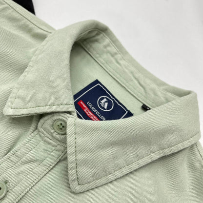 Autumn New Japanese Retro Heavyweight Twill Long-Sleeve Turn-down Collar 100% Cotton Shirt Men's Fashion Washed Casual Blouses