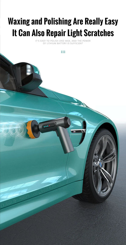 EAFC Car Polisher Machine Handheld Wireless Polisher Car Polishing Waxing Machine Power Tool for Car Body Cleanig Waxing Repair