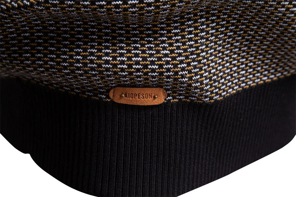 European New Fashion Autumn Winter Men's Thicken Casual Trendy Half Zipper Knitted Pullovers Male Simple Wool Sweaters Clothes