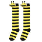 Halloween Knee High Socks Cosplay Striped Stockings for Halloween Girls Bee Costume 7-12Years
