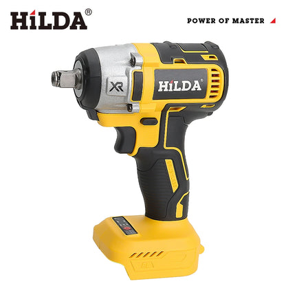 HILDA 1/2" Brushless Impact Wrench 1200N.m High Torque Electric Wrench Power Tool for Scaffolding Tire Repair For Makita Battery