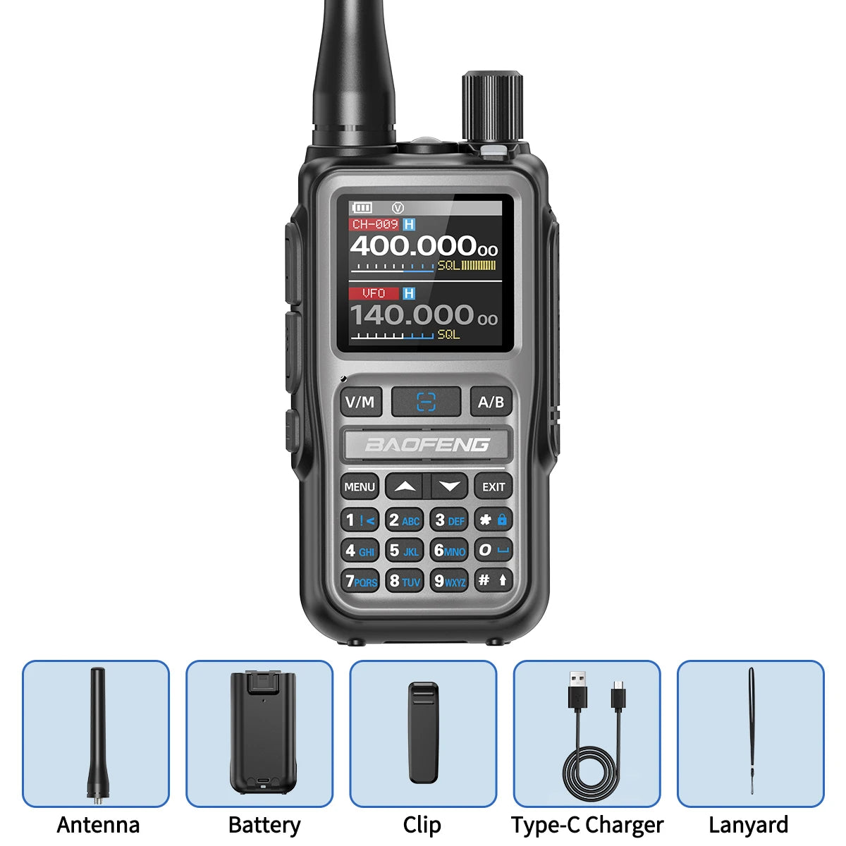 BAOFENG UV-5R Mini Walkie Talkie Air Band Bluetooth Programming Wireless Copy Frequency 999CH Full Band Long Range Two Way Radio