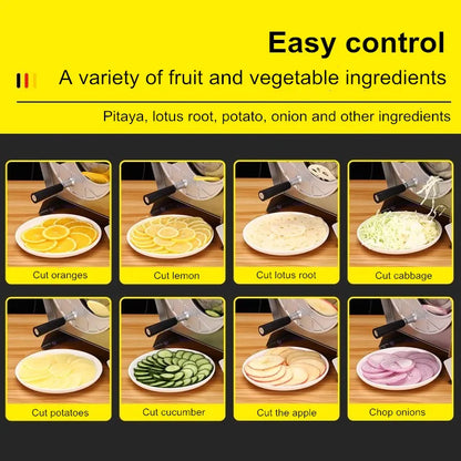 Commercial Stainless Steel Lemon Slicer Hand-Cranked Potato & Vegetable Cutter for Fruits, Lotus Root Multi-Function Kitchen Sl