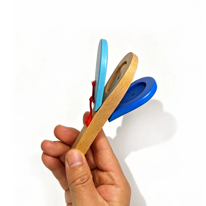 Wooden Music Instruments for Kids Rhythm Maracas Castanet Flute Jingle Bells Harmonica Trumpet Fiesta Carnival Party Favors