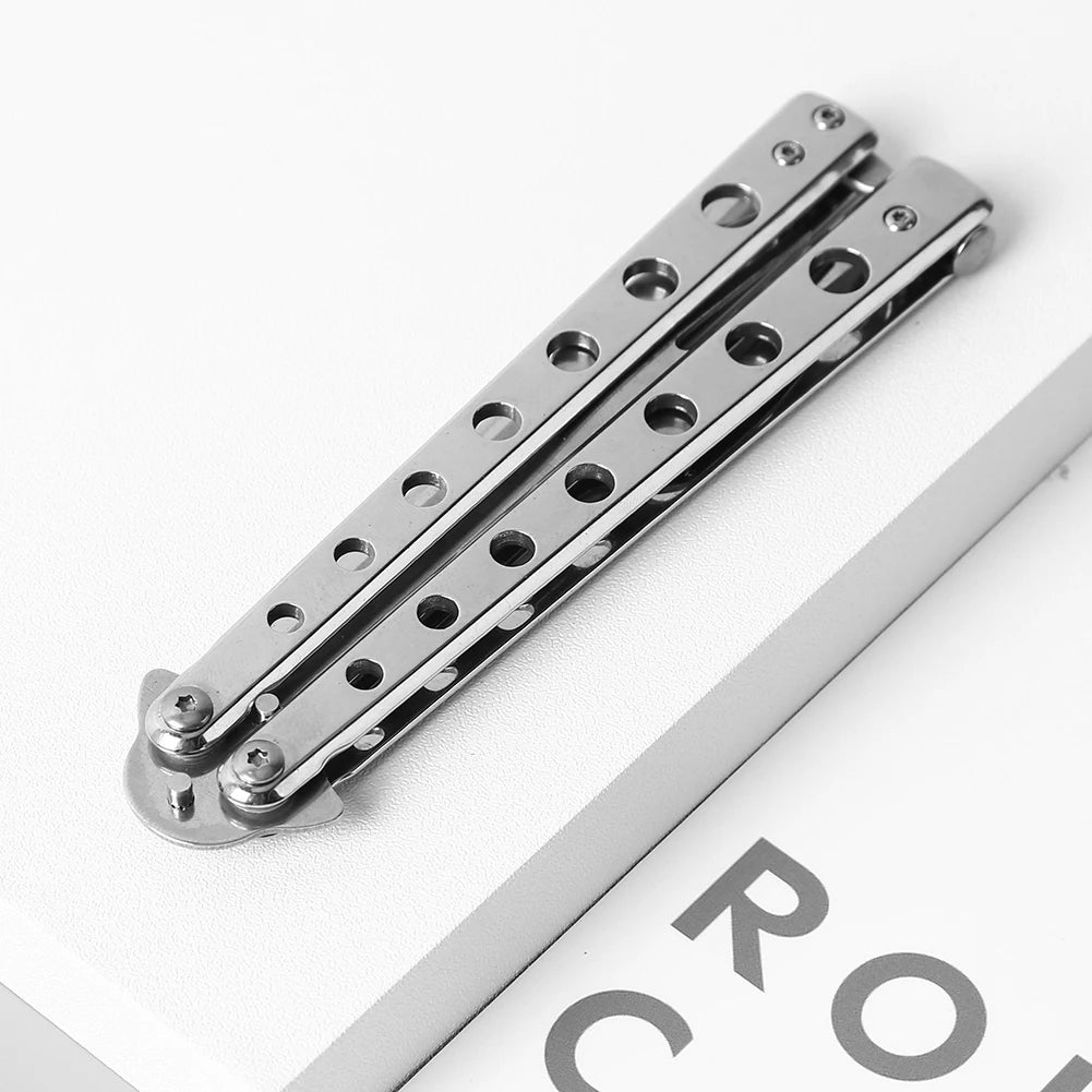 Butterfly Knife Folding Spoon Fork Balisong Training Spoon Fork Butterfly Knife Trainer Outdoor Camping Tableware Kitchen Tool