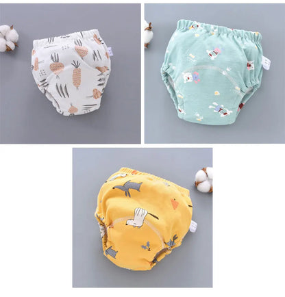 Baby Reusable Potty Training Pants Toddler Cotton Ecological Cloth Diaper Panties Waterproof Washable Nappies Boy Girl Underwear