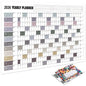 2026 Wall Calendar Planner - Full Year View Calendar 2026, Year Wall Planner 2026 with stickers and Double-Sided Round Stick
