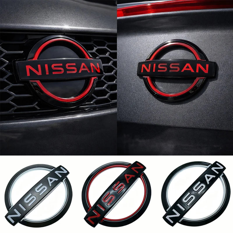 Car Front Rear Logo Emblem Sticker Accessories For Nissan GTR NISMO Qashqai Patrol X-trail Tiida Navara Sylphy Juke Teana Skylin