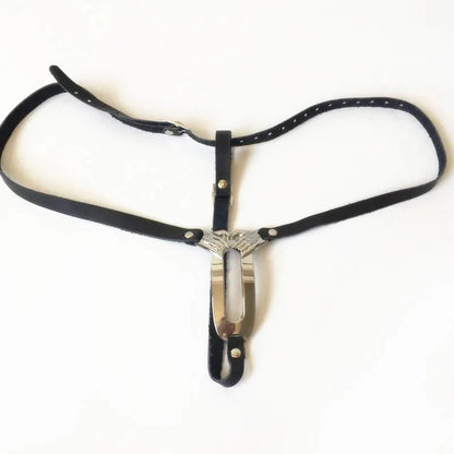 Stainless Steel Invisible Female Chastity Belt Sexy Briefs Leather Bondage Metal Chain Erotic Pants Adult Games BDSM Fetish Wear