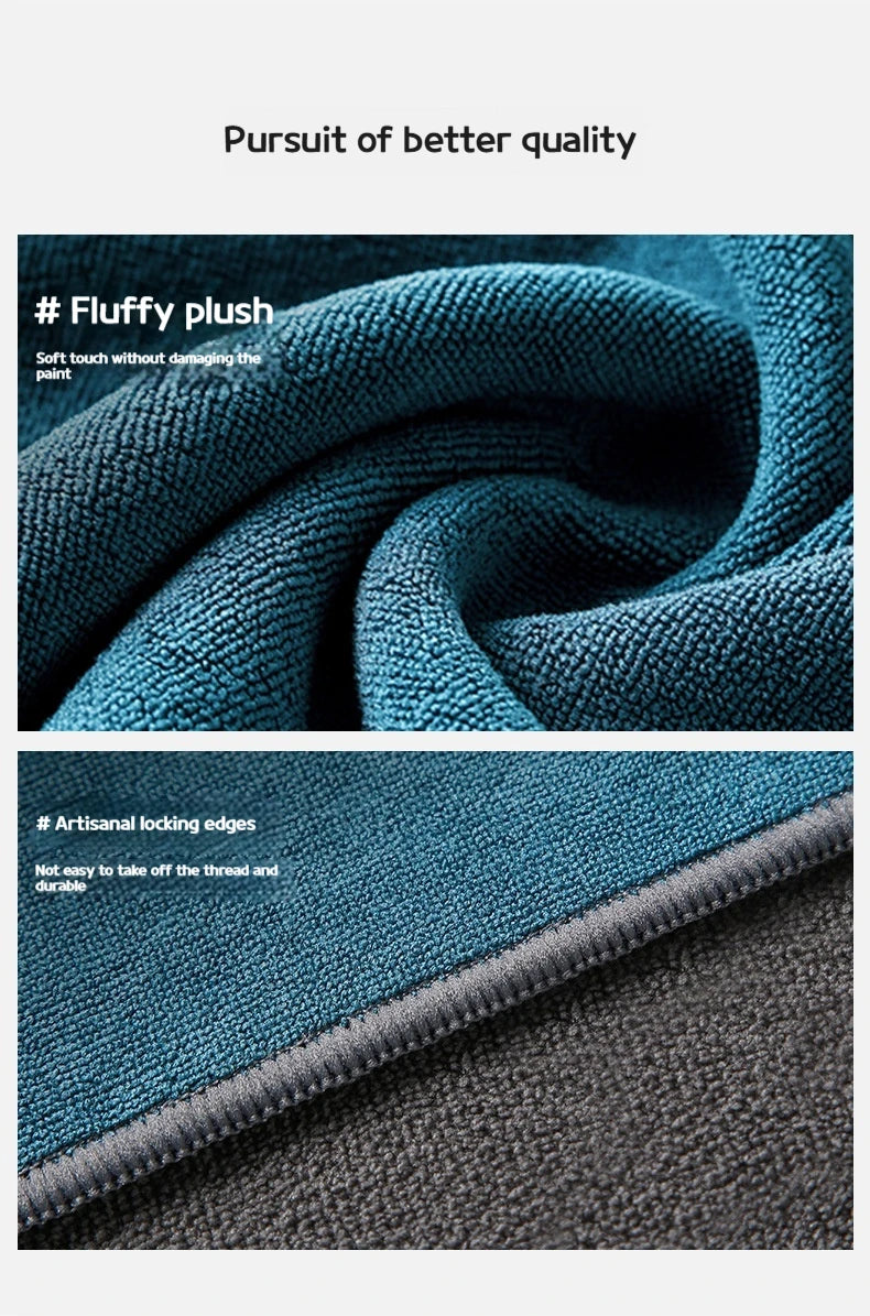 45X45cm Microfiber Car Washing Towel Lint-Free Car Cleaning Towels Supplies Ultra-Soft Drying Cloth Car Detailing Washing Tools