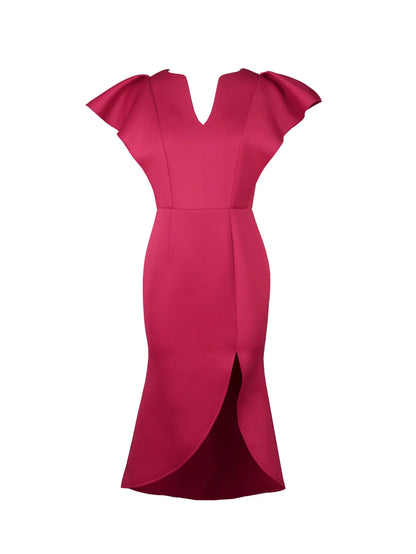 dresses for women's dress V-neck short-sleeved evening dress with ruffled edges summer formal prom elegant party dresses hxy303