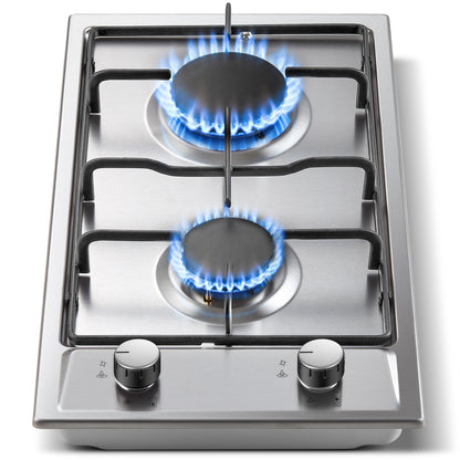 TopStrong 2/4/5 Burner 4200W Stainless Steel Auto Flame Protection Built-in for Natural Gas/Propane, Easy Clean, 30cm‌ Gas Hob