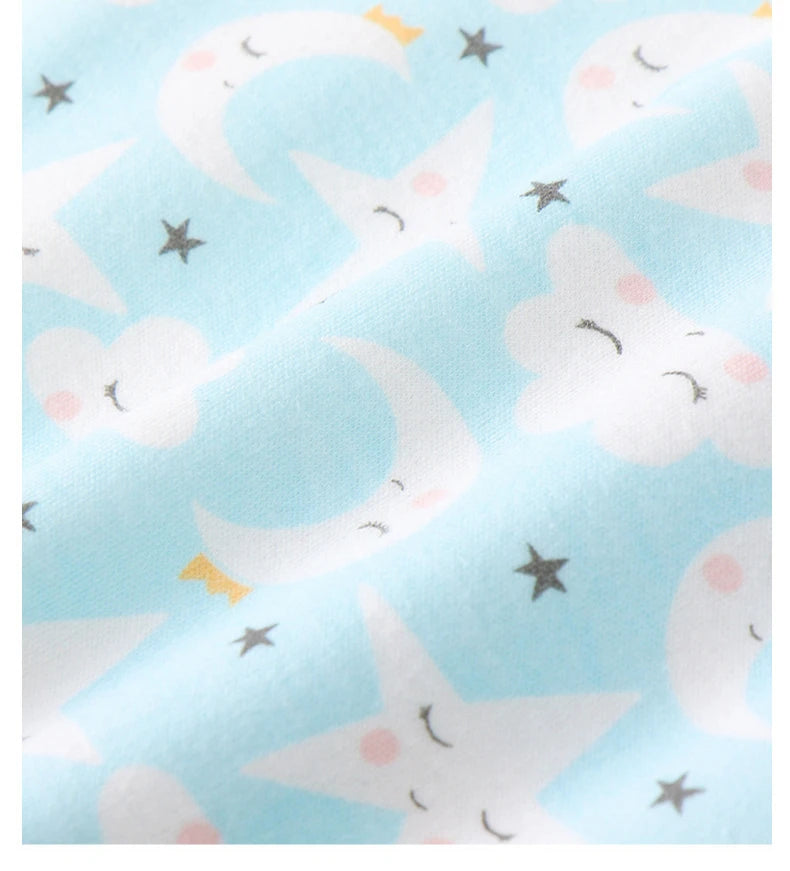 Boys Girls Long Sleeve Jumpsuit for Four Seasons Clothing Pure Cotton Universal Newborn Baby Cute Printed Foot Wrapped Bodysuit