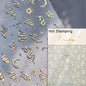 5D Gold Stamped Silver Sun Stars Snake Nail Art Stickers Totems Reliefs Self Adhesive Dark Chinese Style Manicure Decals