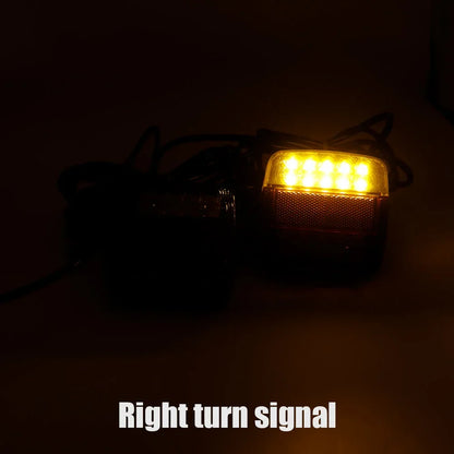 1Set 12V Universal 16 LED Rear Towing Trailer Tail Light 10m Cable 7 Pin Brake Stop License Number Plate Lamp Waterproof Lights