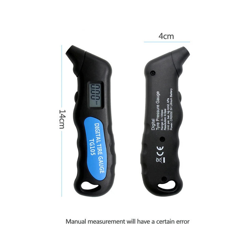 Tire Pressure Gauge Non-Backlight High-precision Digital Tire Pressure Monitoring Car Tyre Air Pressure Gauge Meter LCD Display