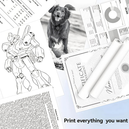 10/20 Rolls A4 Quick-Dry Thermal Paper - Thicker & Brighter Paper for Portable Printers, Glossy Finish for Crystal-Clear Font