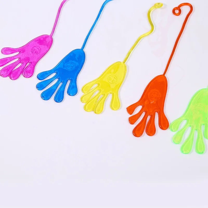5-50 Pcs Funny Sticky Hands Toy Palm Elastic Sticky Squishy Slap Palm Toy Novelty Gift Party Toys Birthday For Gift