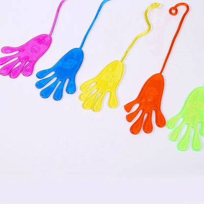 5-50 Pcs Funny Sticky Hands Toy Palm Elastic Sticky Squishy Slap Palm Toy Novelty Gift Party Toys Birthday For Gift