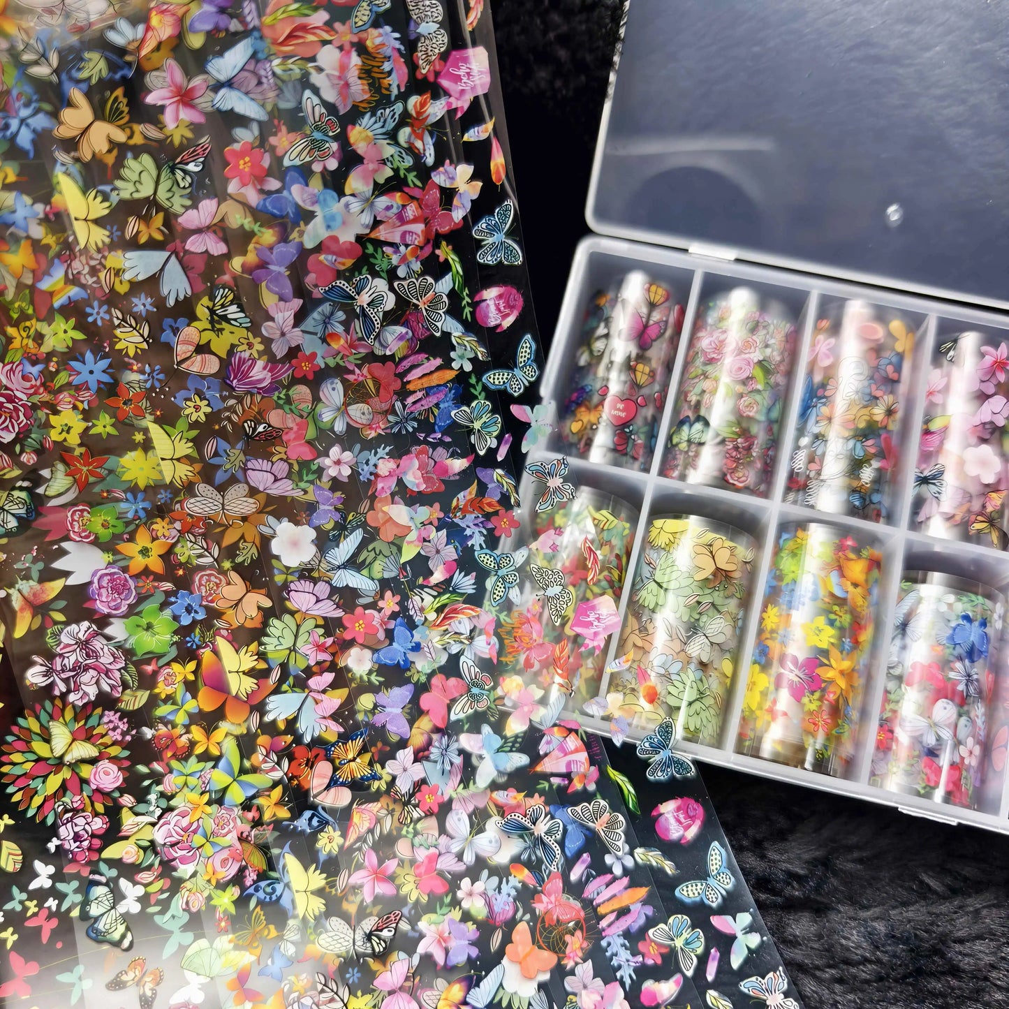 10Rolls Halloween  Flower Plaid Angel Marble  Bow Nail Foils Transfer Paper  Nail Art Stickers   Decal  Nails Decoration