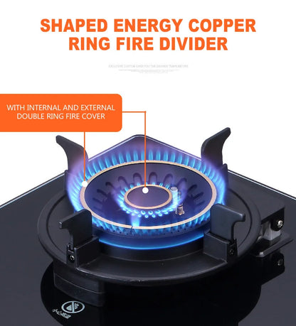 Flip Embedded Fierce Fire Stove Household Gas Burner Stove for Kitchen Cooktop Upgrade Timing Kitchen Gas Cooker Energy-saving