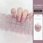 16/22 Tips Semi Cured Gel Nail Stickers for UV Lamp Designer Adhesive Nail Gel Wraps DIY Long-lasting  Nail Decoration