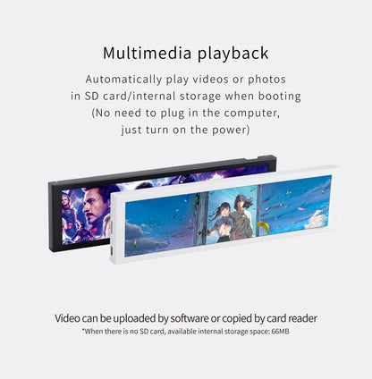 3.5 / 5 Inch IPS Type-C Secondary Screen Mini Computer USB Display CPU GPU RAM HDD Monitor with Holder Metal Case No Use AIDA64