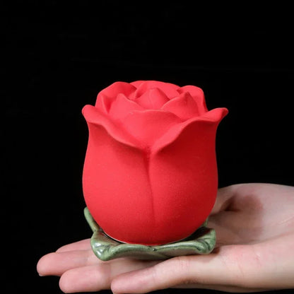 Ceramic Ash Urn Mini Funeral Box Small Pet Cremation Ashes Urns Animal Rose Flower Container Puppy Deceased Pet Cats Memorial