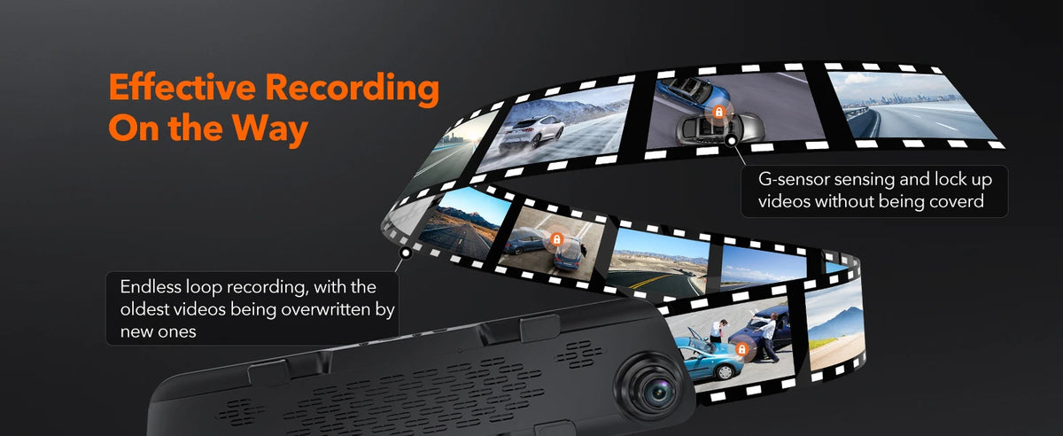 WOLFBOX G840S 12"IPS Dash Camera 4K Rearview Dash Cam GPS Video Recorder Night Vision HD Dual Cameras Car Dvr Parking Monitor