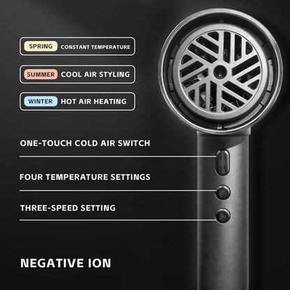 VGR Hair Dryer Professional Powerful Hair Dryer Low Noise Blow Dryer Leafless Electric Hair Blower Barber Salon Tools V-640HD