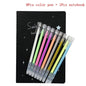 9Pc Pen+1pc Notebook Set 2025 Sketchbook Diary for Graffiti Soft Cover Black Paper Sketch Book Notebook Office School Supplies