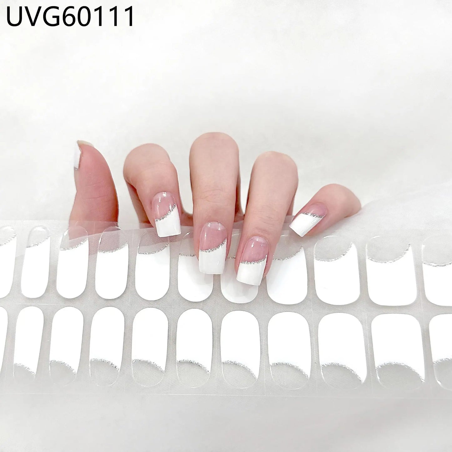 20/22Tips UV Semi cured Gel Nail Stickers Waterproof Long Lasting Full Gel Nail Wraps Press On Nail Decal DIY Manicure