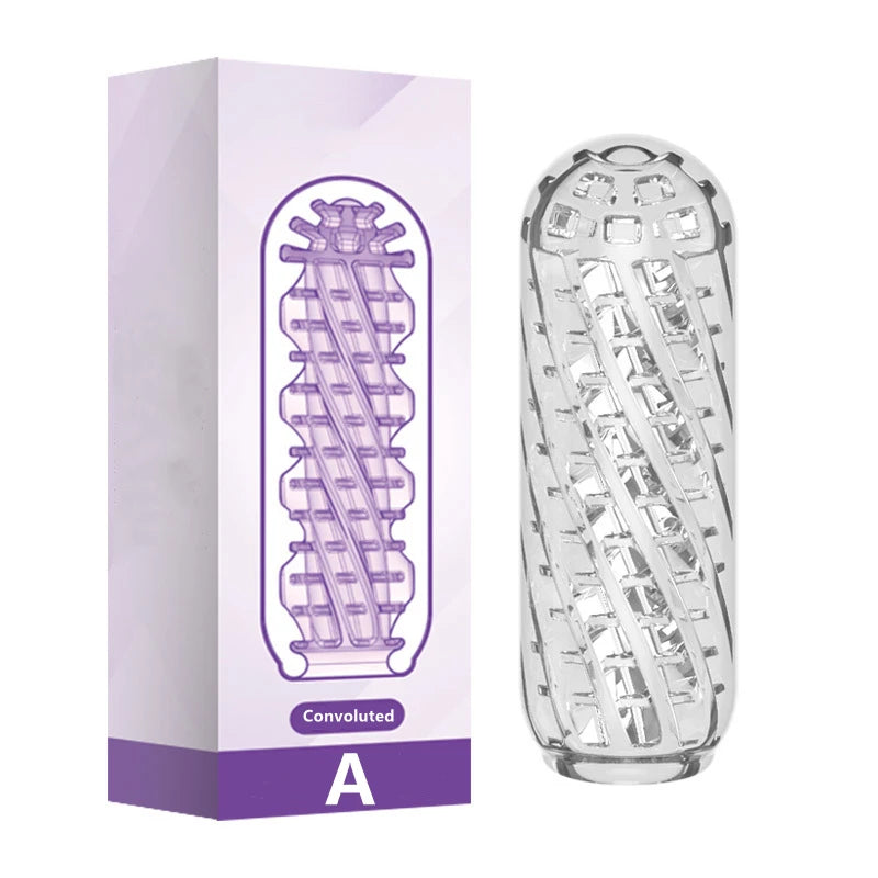 Masturbation Cup For Men Simulated Soft Vagina Transparent Adult Endurance Exercise Adult Vacuum Aircraft Pocket Cup Male SexToy