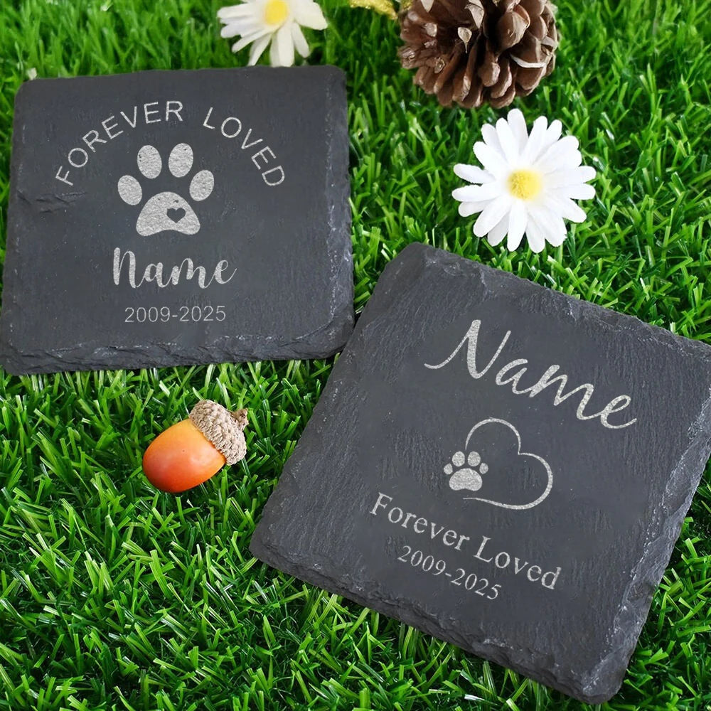 Personalized Dog Memorial Garden Stone Pet Loss Gifts Pet Keepsake Dog Sympathy Gift Pawprint Memorial Stone