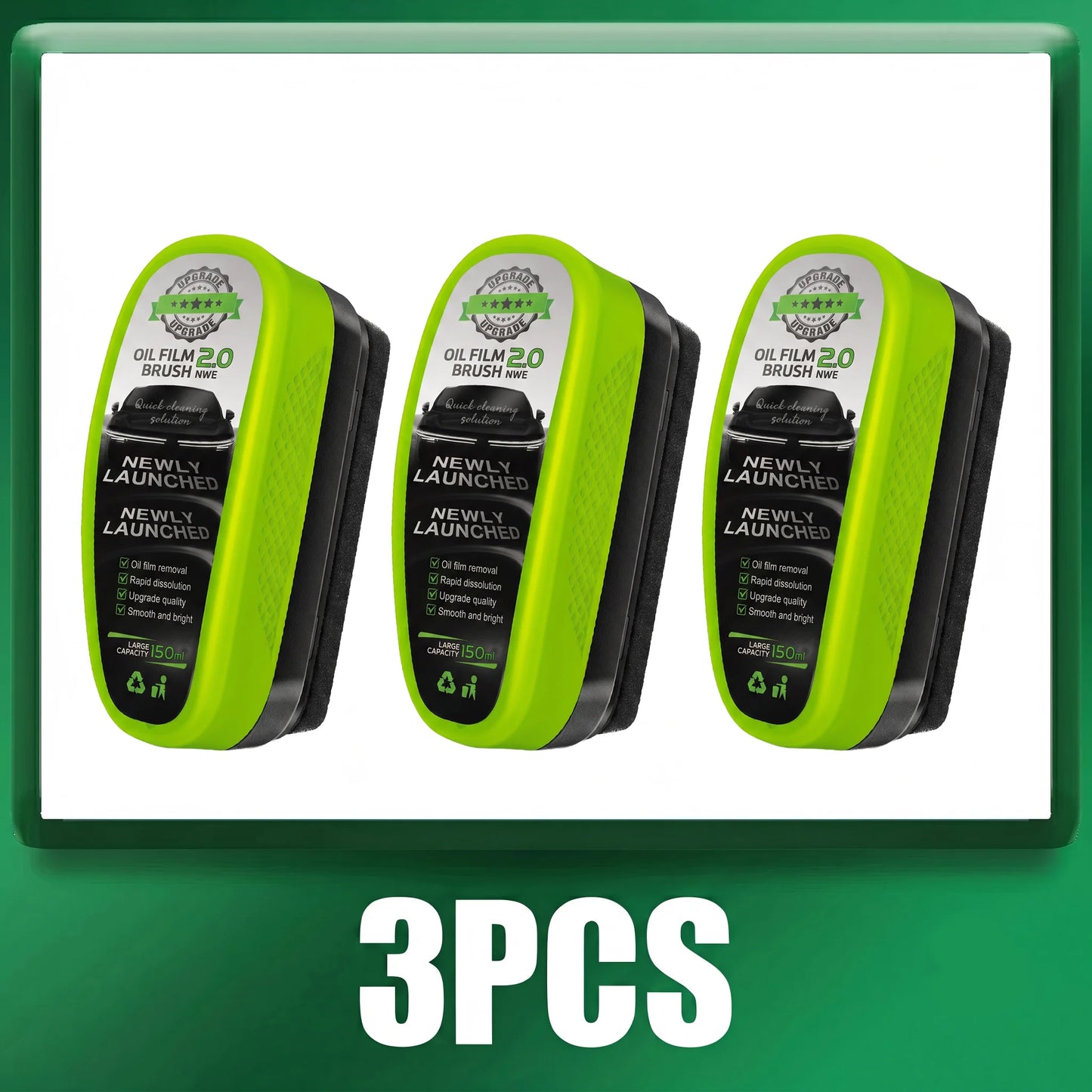 Crystal-Clear Windshields for European Cars: Glass Brush + Oil Film Remover (Front & Interior)
